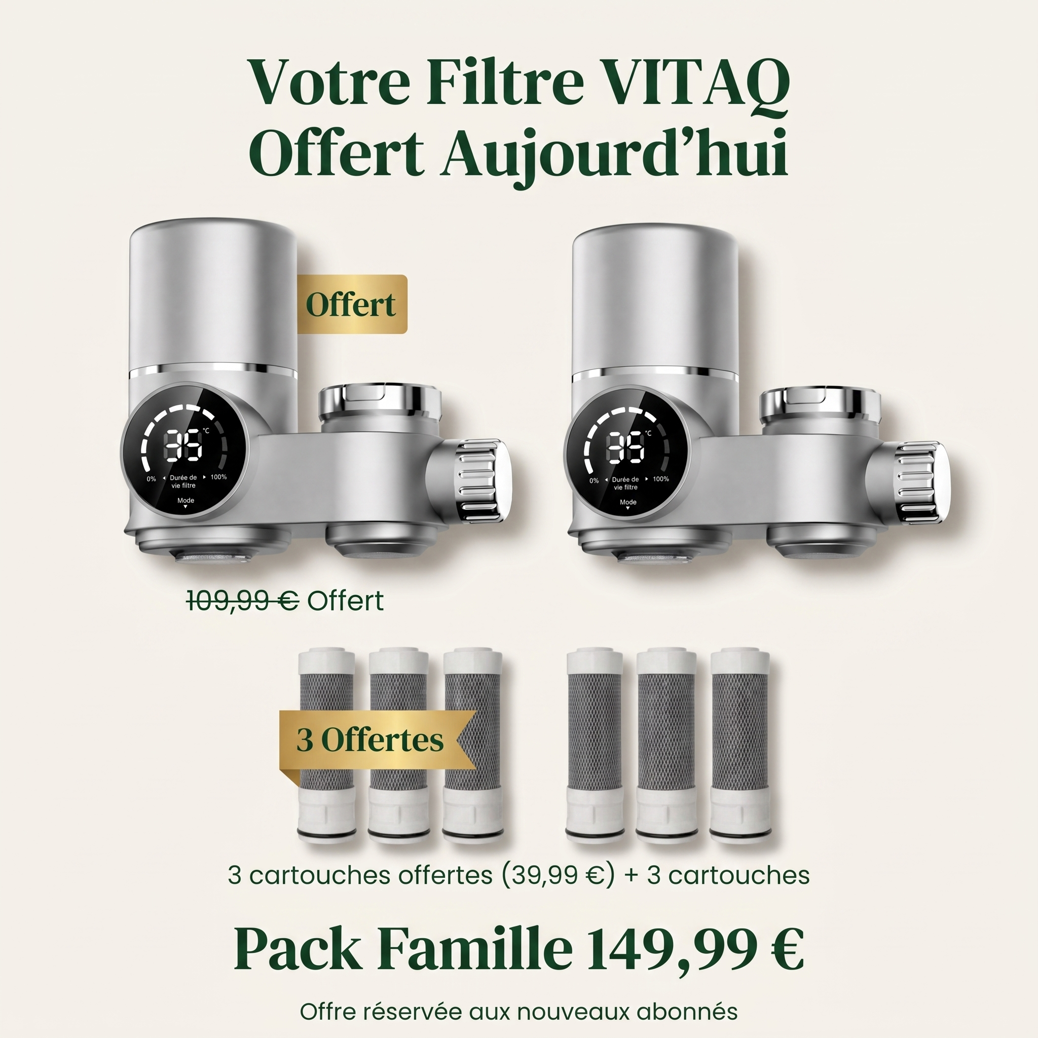 Pack Famille VITAQ — 2 filtres