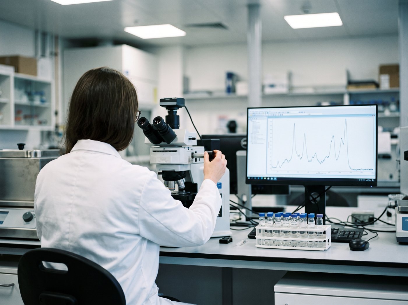 Laboratoire de recherche, analyse d'échantillons d'eau