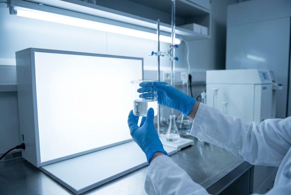 Analyse d'un échantillon d'eau en laboratoire